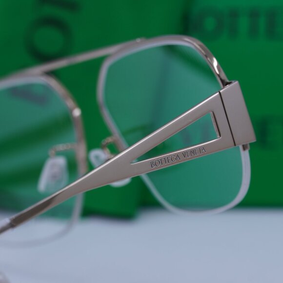 Bottega Veneta BV1067O 001 Aviator Eyeglasses 56mm – Rose Gold - Picture 9 of 10